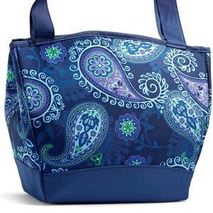 Blue Paisley Insulated Lunch Tote